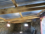 The roof in the cowshed