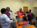 Serving Zulu food